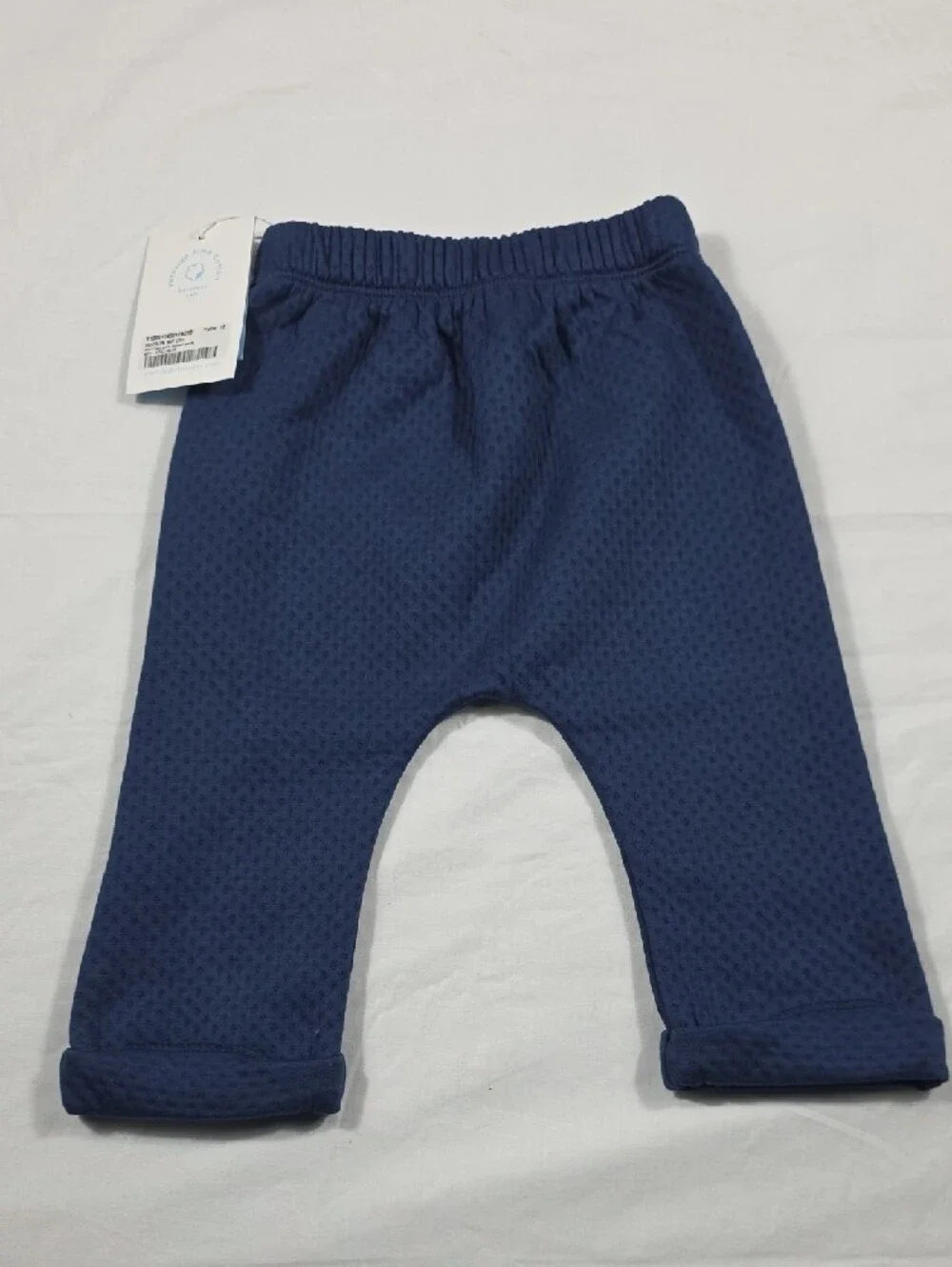 babycottons Blue Quilted Baby Lounge Pants